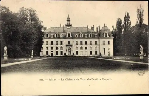 Ak Melun Seine et Marne, Chateau de Vaux le Penil, Fassade