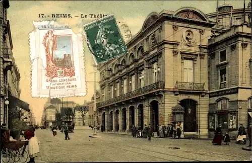 Ak Reims Marne, Le Theatre
