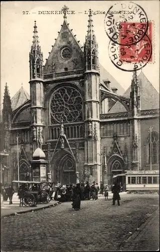 Ak Dunkerque Dünkirchen Nord, l'Eglise Saint-Eloi