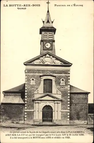 Ak La Motte-Aux-Bois Nord, Portail de l'Eglise