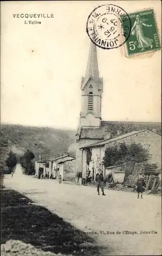 Ak Vecqueville Haute Marne, die Kirche