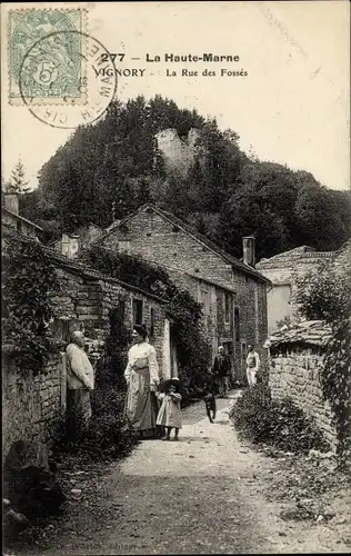 Ak Vignory Haute Marne, Rue des Fossés