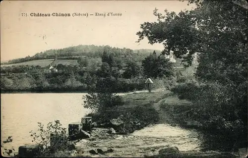 Ak Château Chinon Nièvre, Etang du Yonne