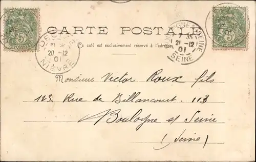 Ak Décize Nièvre, Faubourg Saint Privé und die Loirebrücke