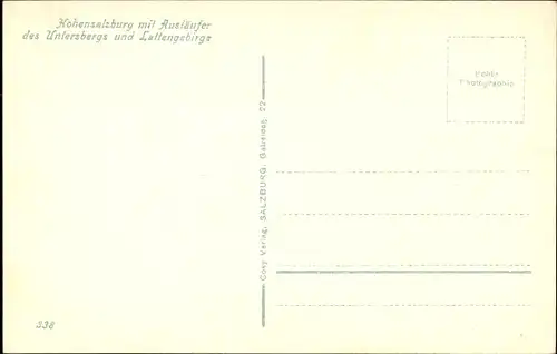 Ak Salzburg in Österreich, Hohensalzburg, Untersberg, Lattengebirge