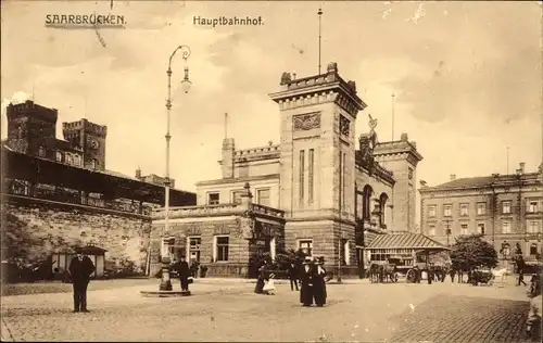 Ak Saarbrücken im Saarland, Hauptbahnhof