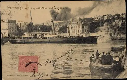 Ak Drouville Meurthe et Moselle, L’Augustin-Normand im Hafen