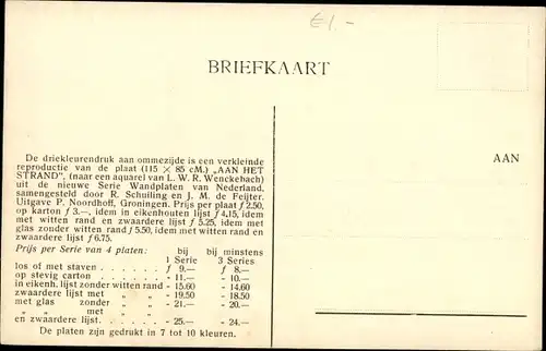 Künstler Ak Wenckebach, L. W. R., Strand, Segelboot