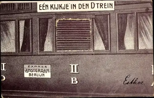 Ak Niederländische Eisenbahn, Express Amsterdam-Berlin