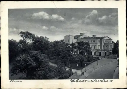 Ak Hansestadt Bremen, Wall, Staatstheater