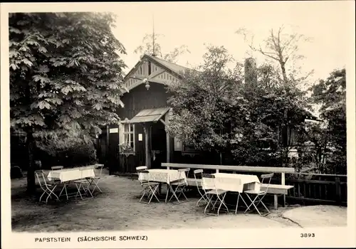 Ak Gohrisch Sächsische Schweiz, Papststein