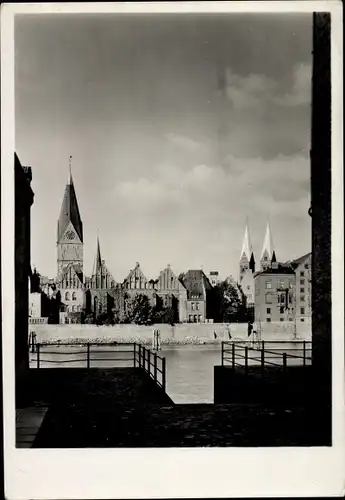 Ak Hansestadt Bremen, Martinikirche, Blick vom Werder