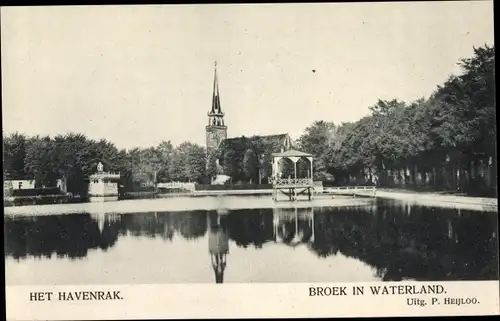 Ak Broek in Waterland Nordholland Niederlande, Havenrak, Kirche