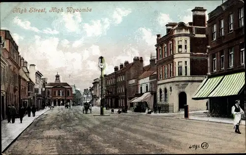 Ak High Wycombe Buckinghamshire England, Hauptstraße