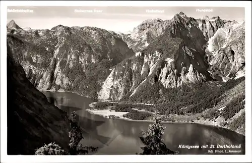 Ak Sankt Bartholomä Schönau am Königssee, Panorama