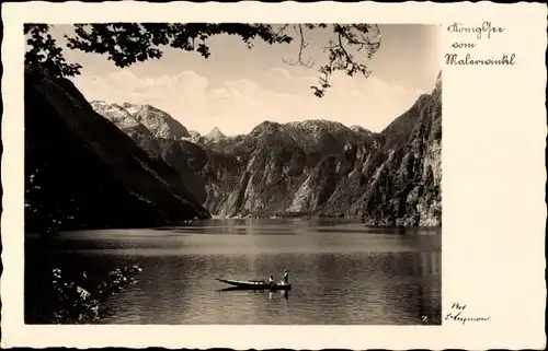 Ak Königsee Königssee Oberbayern, Boot