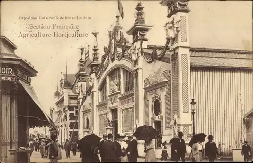 Ak Bruxelles Brüssel, Exposition Universelle 1910, Section Francaise, Agriculture Horticulture