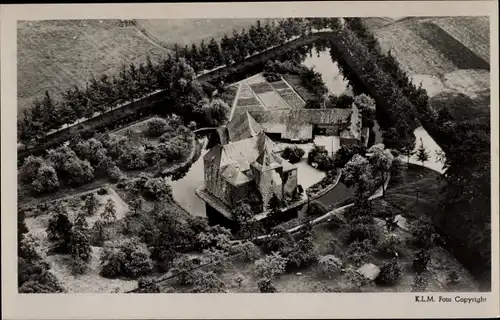 Ak Baarlo Peel en Maas Niederlande, Kasteel D'Erp, Fliegeraufnahme