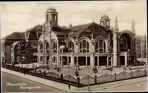 Ak Mannheim in Baden, Rosengarten