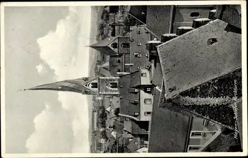 Ak Mayen in der Eifel, Schiefer Kirchturm