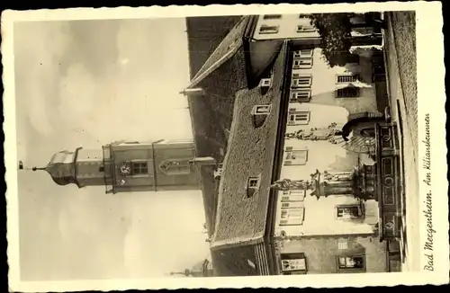 Ak Bad Mergentheim in Tauberfranken, Am Kiliansbrunnen, Turm