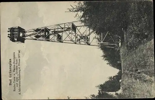 Ak Grünenplan Delligsen Niedersachsen, Raabe Turm, Raabe Denkstein, Großer Sohl