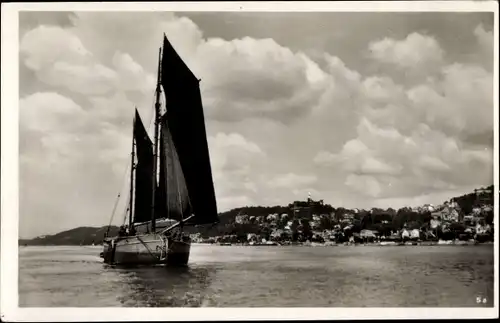 Ak Blankensee in Mecklenburg, Segelboot