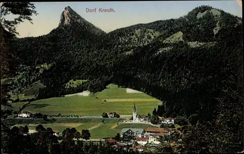 Ak Kreuth am Tegernsee Oberbayern, Panorama, Gebirge