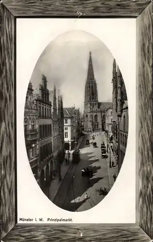 Präge Passepartout Ak Münster in Westfalen, Prinzipalmarkt