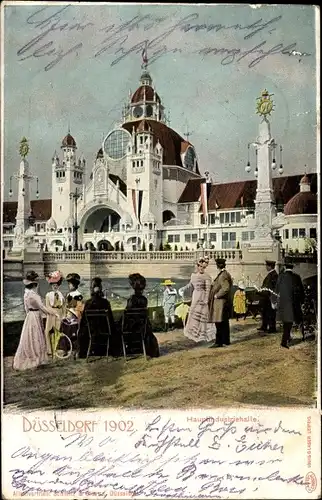 Ak Düsseldorf am Rhein, Gewerbeausstellung 1902, Hauptindustriehalle