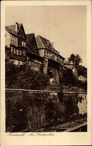 Ak Kronach Oberfranken, Stadtgraben