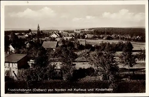 Ak Friedrichsbrunn Thale im Harz, Kurhaus, Kinderheim, Blick vom Norden