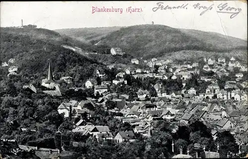 Ak Blankenburg am Harz, Gesamtansicht, Kirche