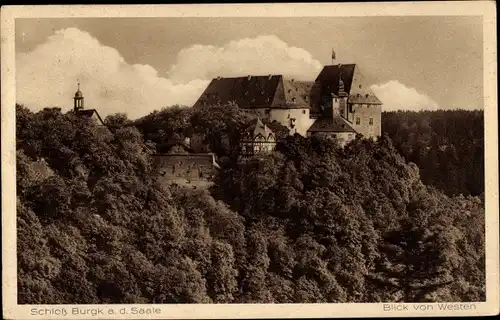 Ak Burgk Schleiz in Thüringen, Schloss Burgk an der Saale