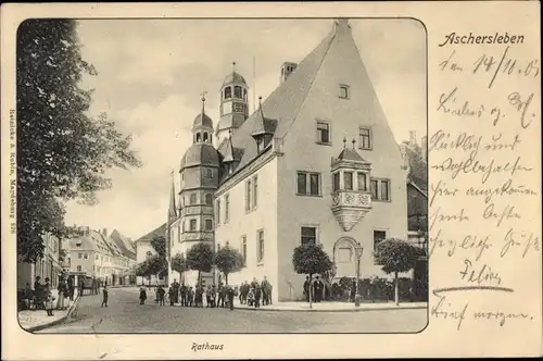 Ak Aschersleben im Salzlandkreis, Rathaus