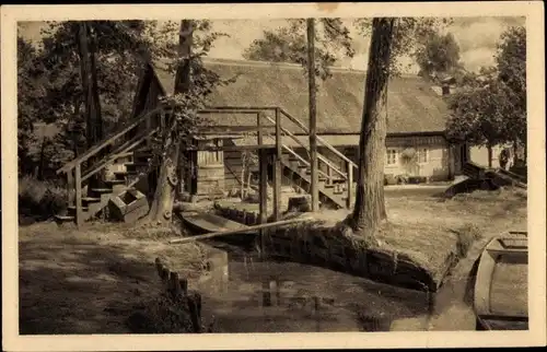 Ak Lehde Lübbenau im Spreewald, Gehöft