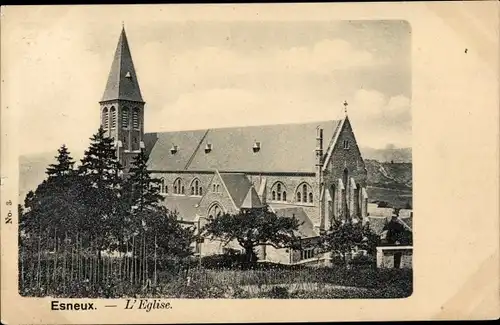 Ak Esneux Wallonia Lüttich, Kirche