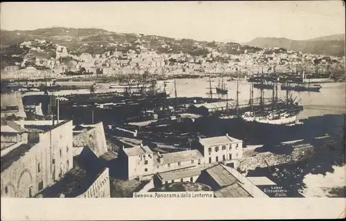 Ak Genova Genua Liguria, Panorama dalla Lanterna