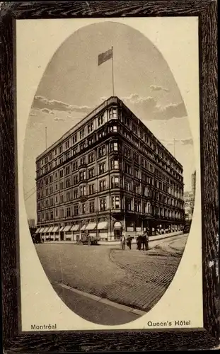 Präge Passepartout Ak Montreal Quebec Kanada, Queens Hotel