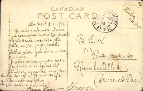 Ak Montreal Quebec Kanada, Mount Royal, Winterszene