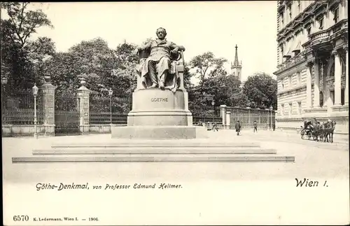 Ak Wien 1 Innere Stadt, Goethe-Denkmal, von Professor Edmund Hellmer