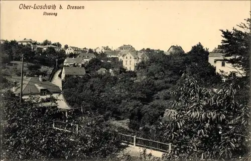 Ak Dresden Nordost Oberloschwitz Loschwitz, Rissweg