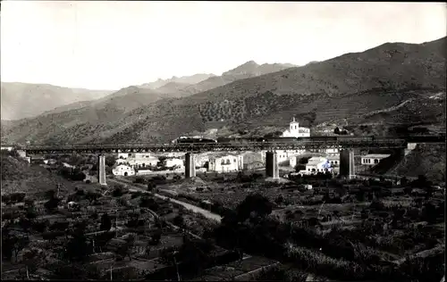 Ak Colera Costa Brava Katalonien, Eisenbahnbrücke