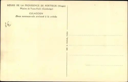 Ak Pnom Penh Kambodscha, Kambodscha -Pnom-Penh Mission - Culaogien, Neugeborene