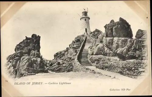 Ak St. Brélade Kanalinsel Jersey, Leuchtturm La Corbière
