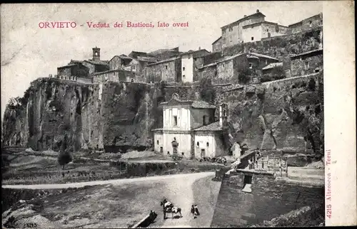 Ak Orvieto Umbria, Veduta dei Bastioni, lato Ouest