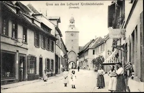 Ak Kirchheimbolanden in der Pfalz, Straßenpartie, Vorstadt, Drechslerei, Stadttor, Anwohner