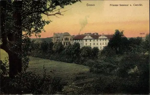 Ak Gniezno Gnesen Posen, Priesterseminar, Konvikt
