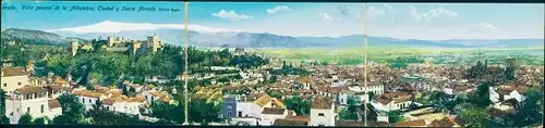 Klapp Ak Granada Andalusien Spanien, Alhambra, Gesamtansicht