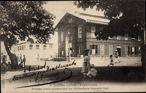 Ak Freetown Sierra Leone, Polizeiviertel, Wilberforce Memorial Hall